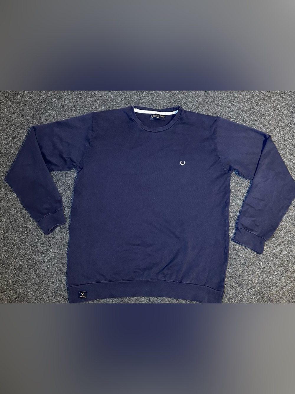 Allen Solly Men’s Navy Crewneck Sweatshirt XXL Embroidered Logo